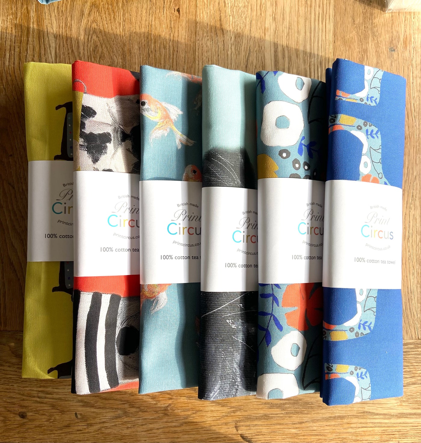 A group of tea towels