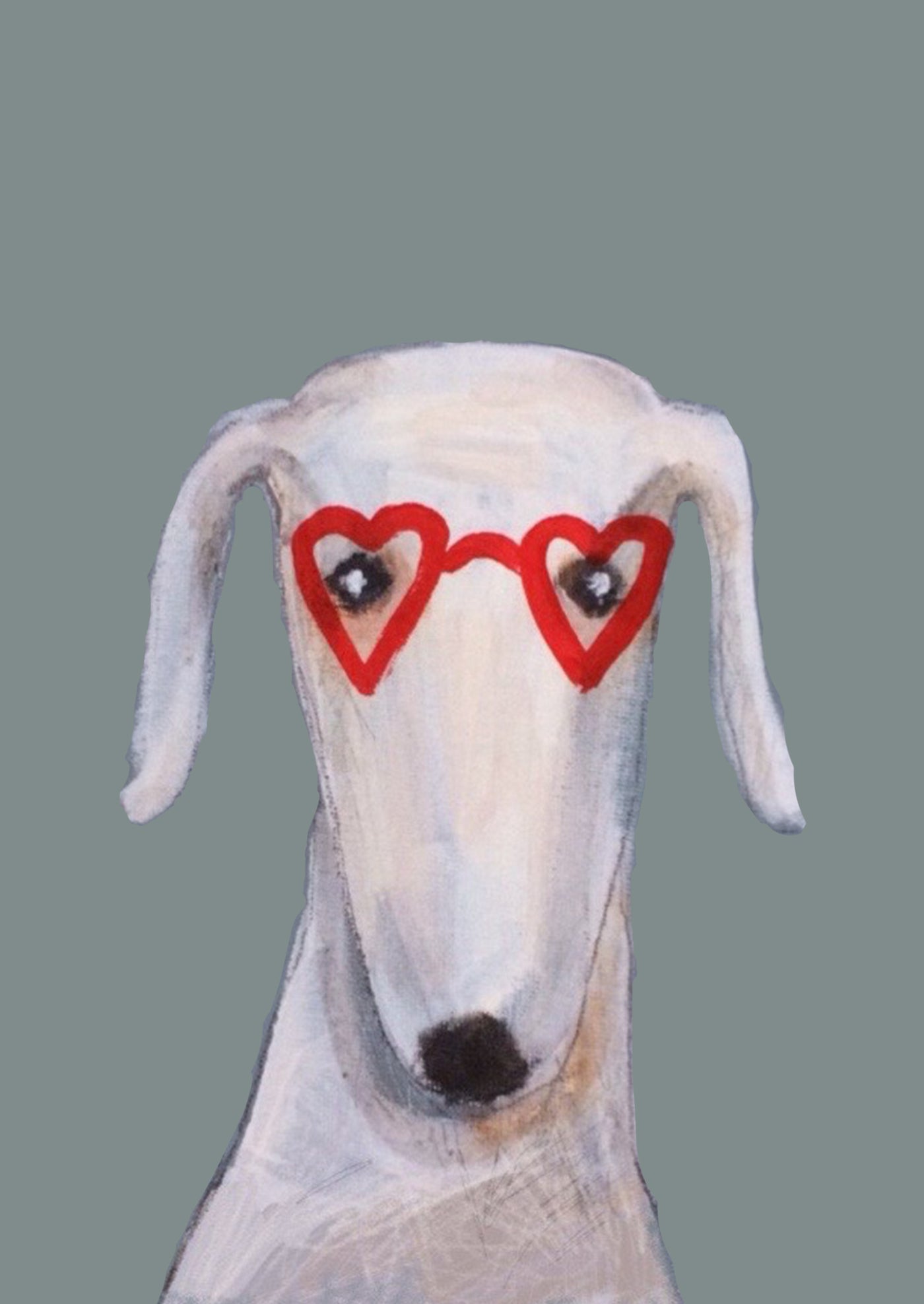 Heart Shaped Glasses A6 card