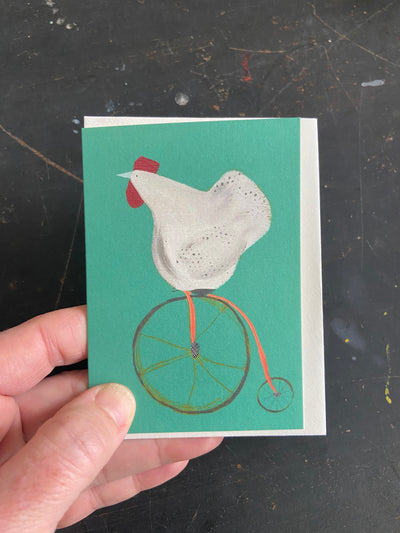 Circus Hen Dinky card size A7