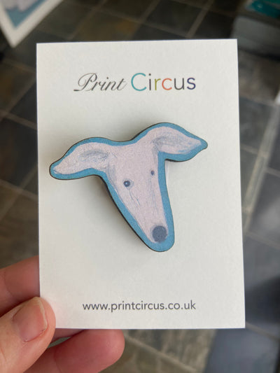 Rosie Brooch. Printed and laser cut brooch 3 x 3.5 cm