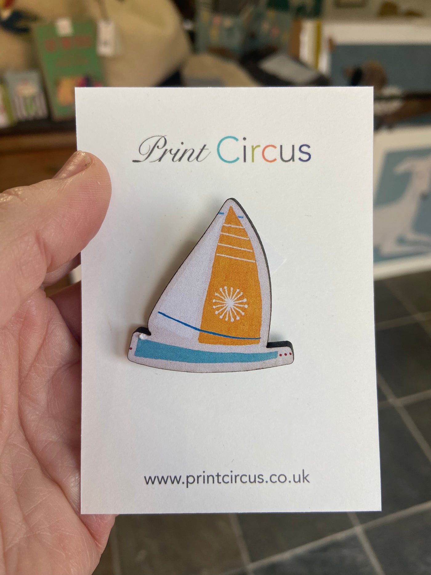 Sail Boat Brooch