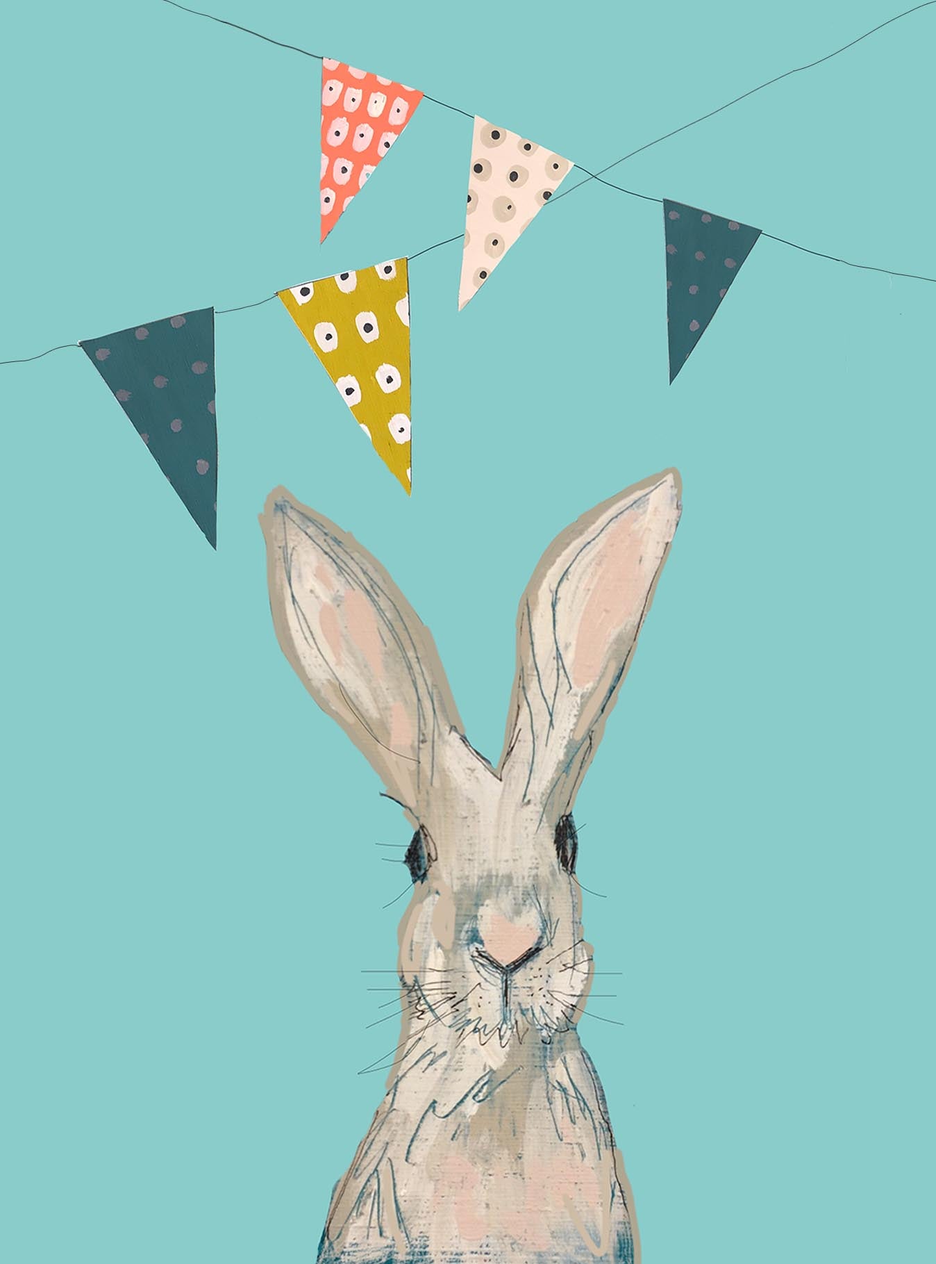 Party Bunny A6 card