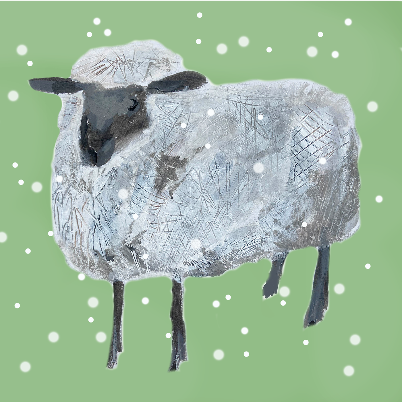 Winter Woolly Greetings Card