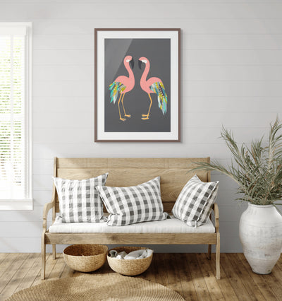 Flamingos print