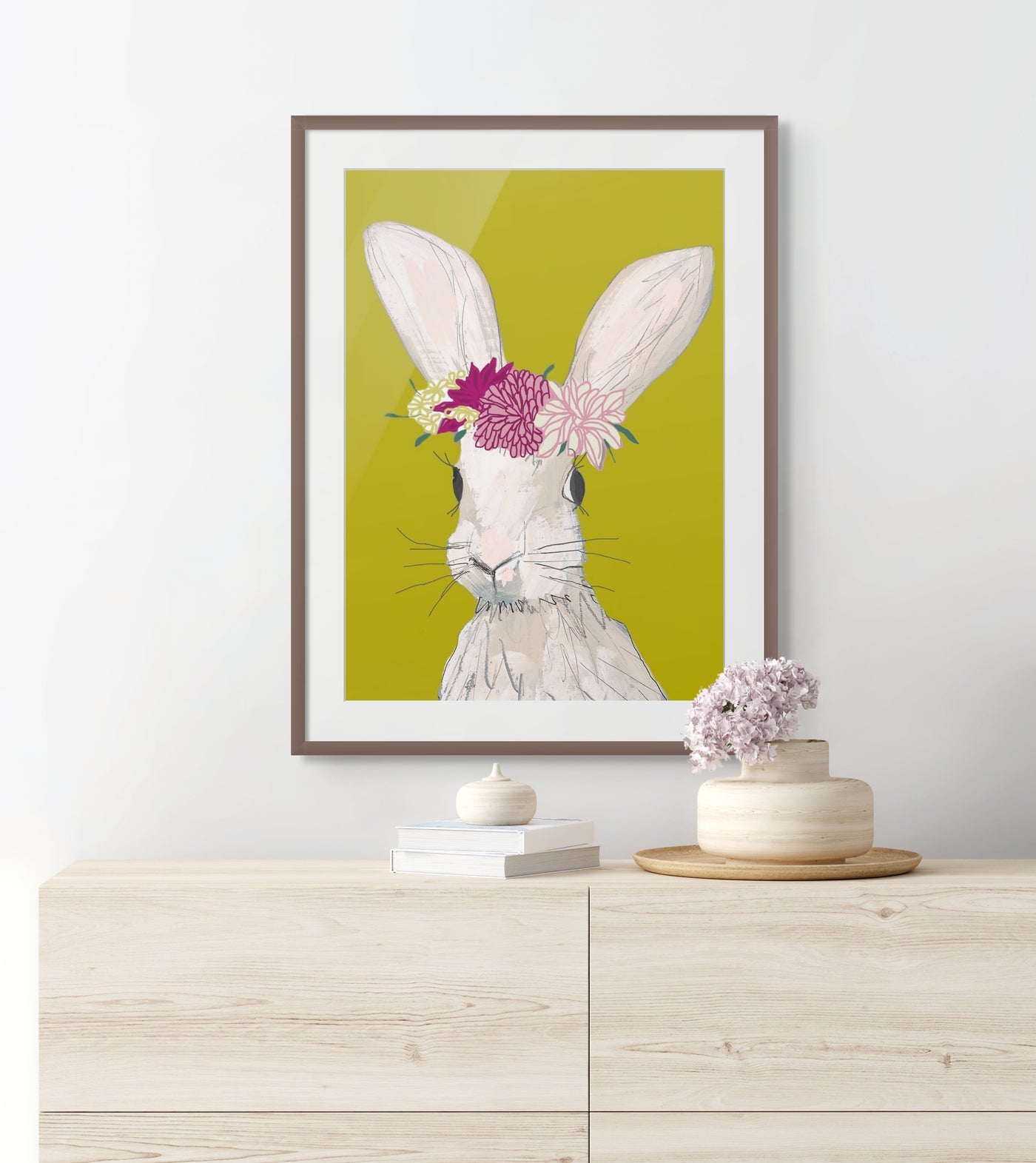 Mavis Bunny with Headdress Print