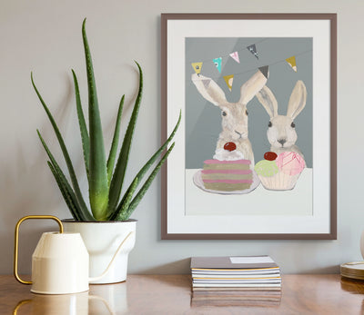 Hares Tea Party Print