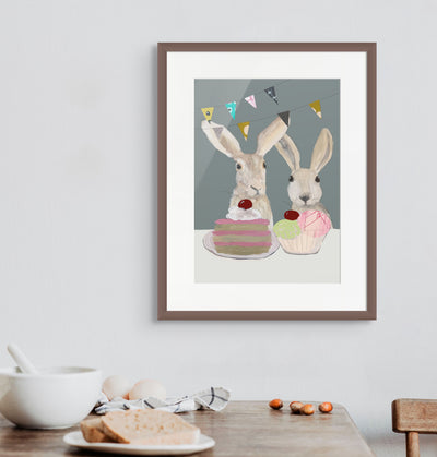 Hares Tea Party Print