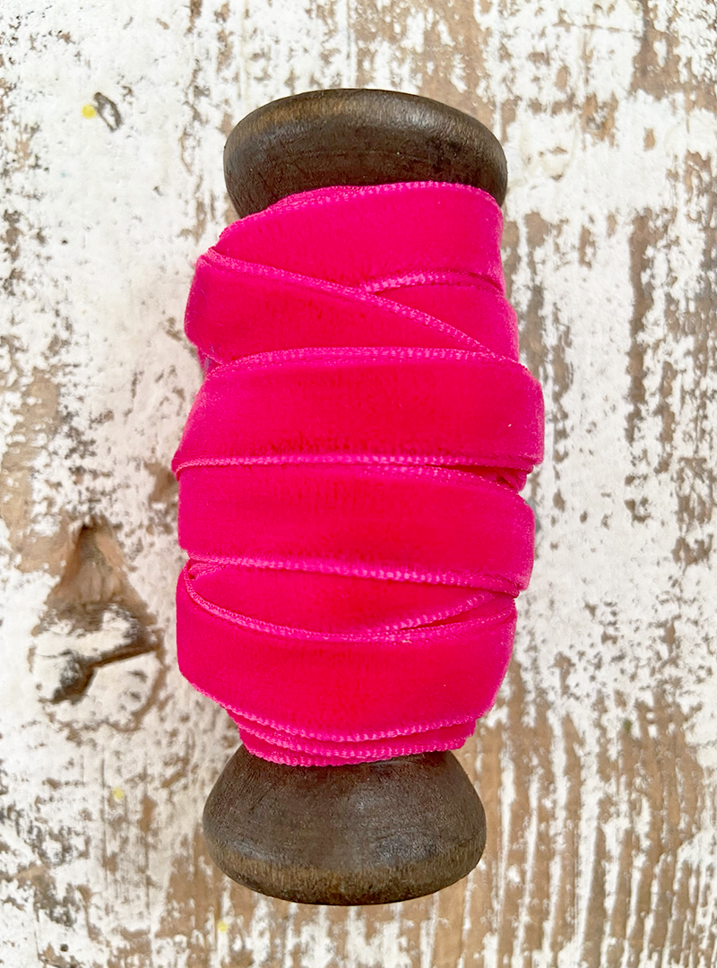 Hot Pink Velvet Ribbon