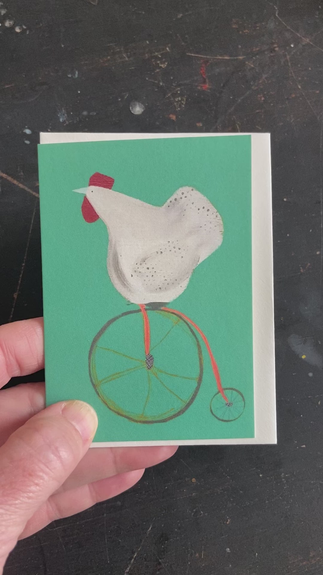 Circus Hen Dinky card size A7