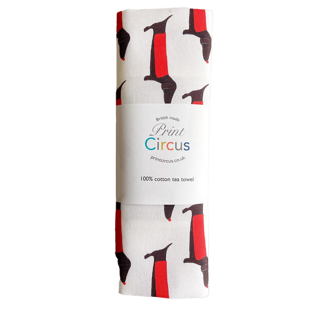 Christmas Sausage Dachshund Tea Towel