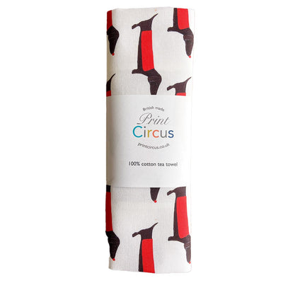 Christmas Sausage Dachshund Tea Towel