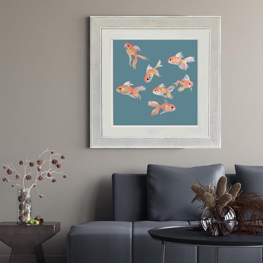 Goldfish Glint Extra Large Framed Print