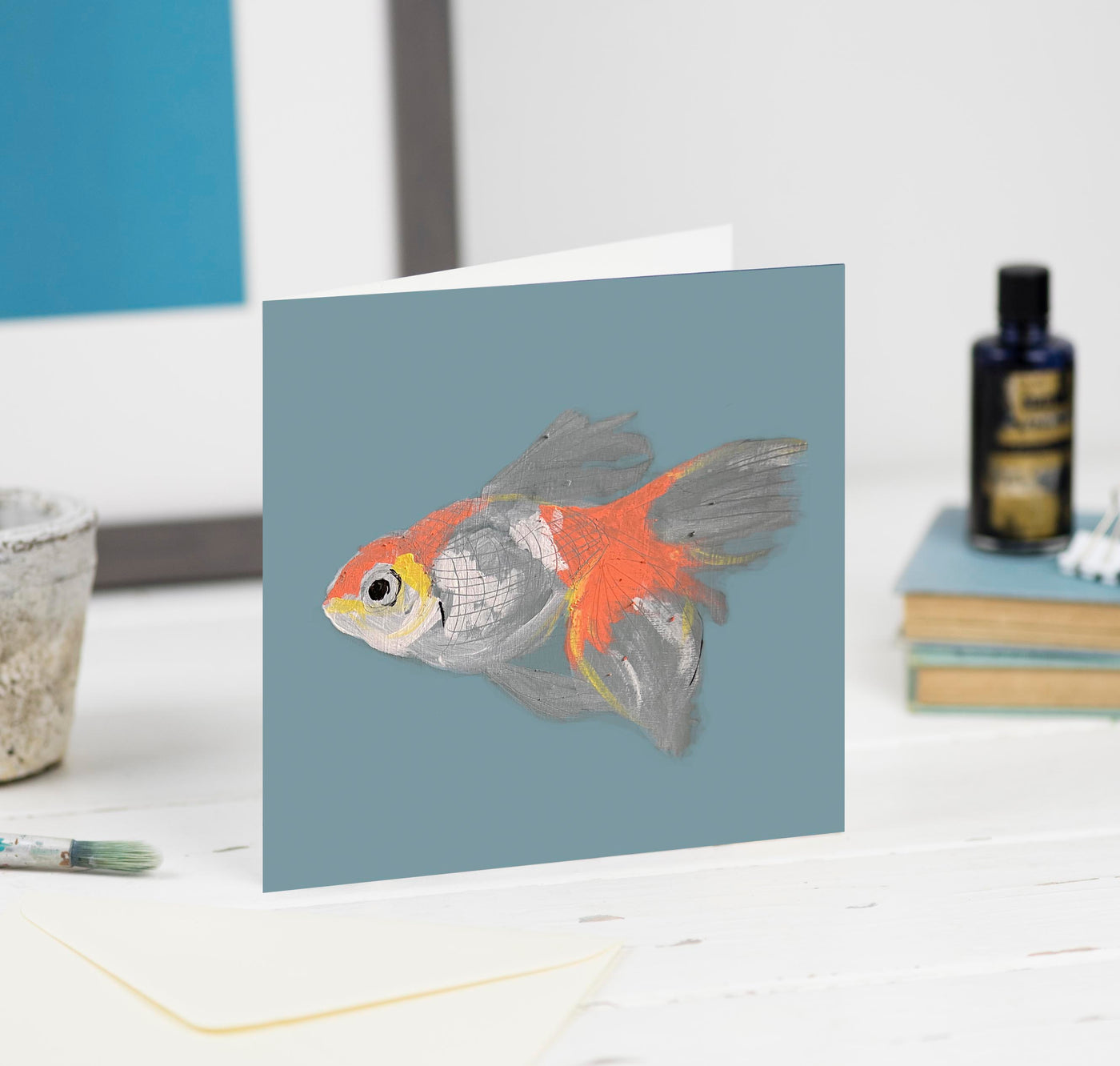 Mr Fish greetings card