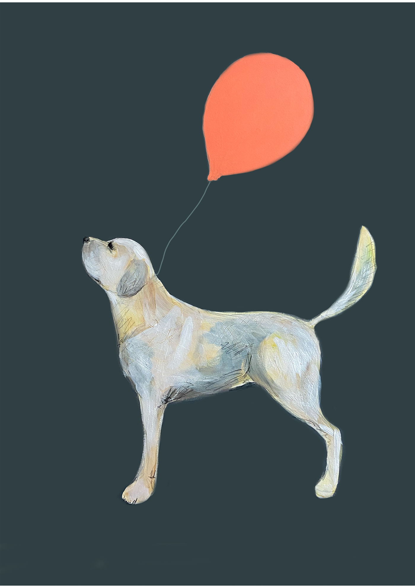Asa with a red balloon print