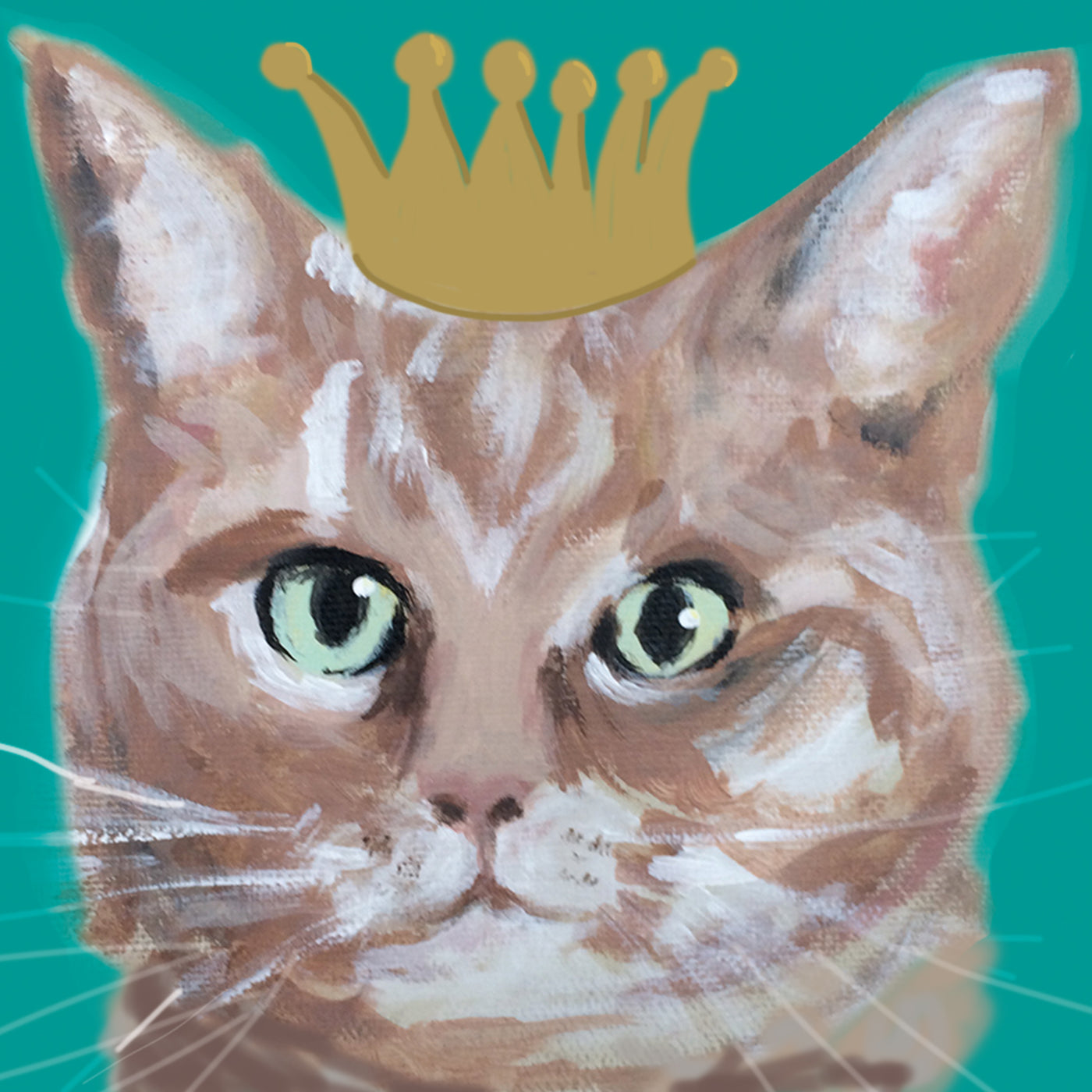 Princess Kitty Greetings Card