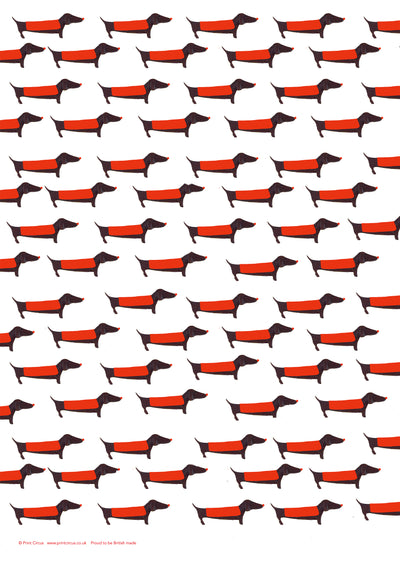 Christmas Sausage Dachshund Gift Wrap