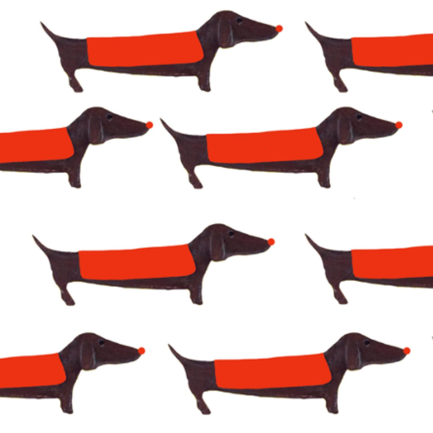 Christmas Sausage Dachshund Cards x 5