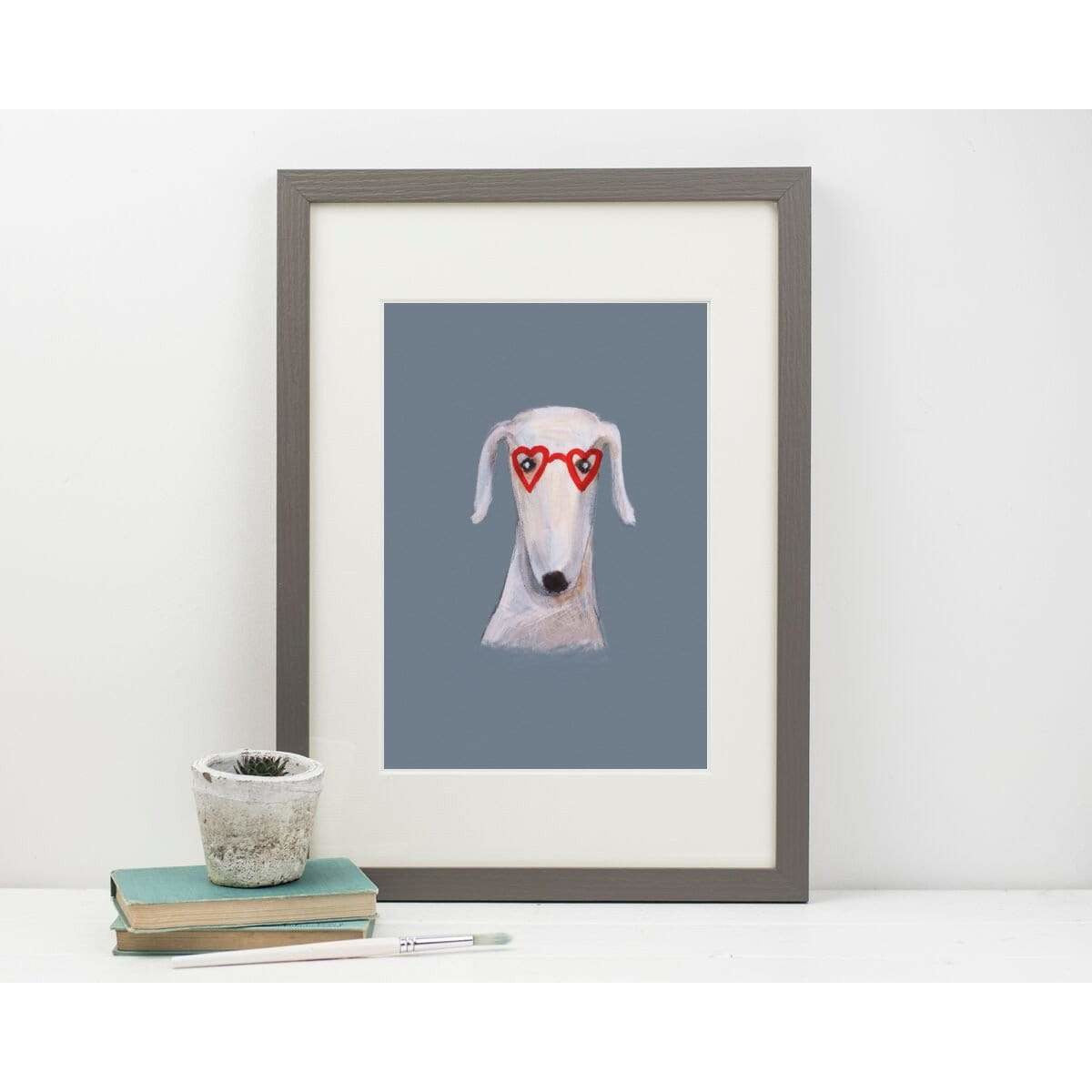 Print Circus A3 frame Heart Shaped Glasses print