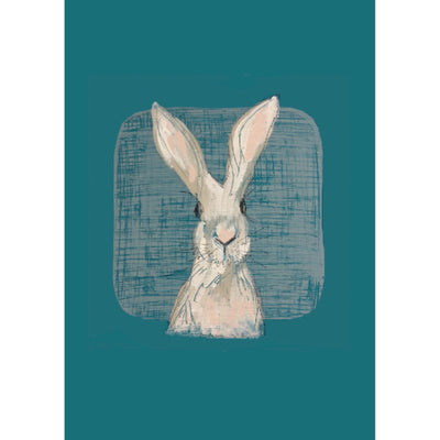 Print Circus A3 unframed Hare with Teal print