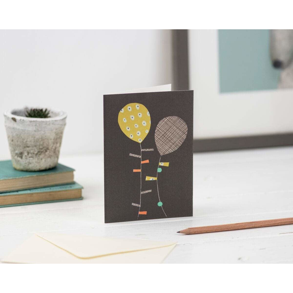 Print Circus A6 Greetings Card PP03 Patterned Balloons Greetings Card
