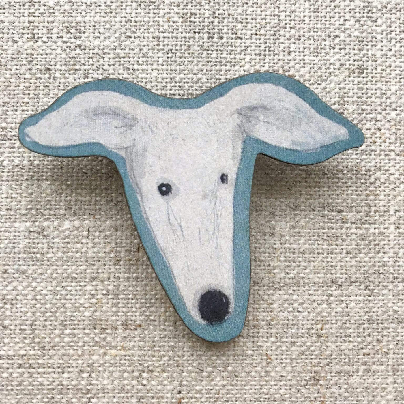 Print Circus Brooch Rosie Brooch. Printed and laser cut brooch 3 x 3.5 cm