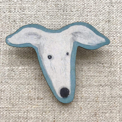 Print Circus Brooch Rosie Brooch. Printed and laser cut brooch 3 x 3.5 cm