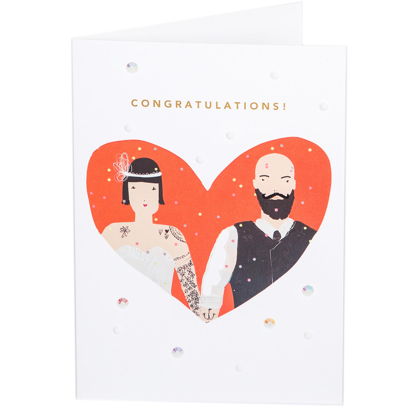 Print Circus Congratulations Angelica & Hank A5 Large Embellished