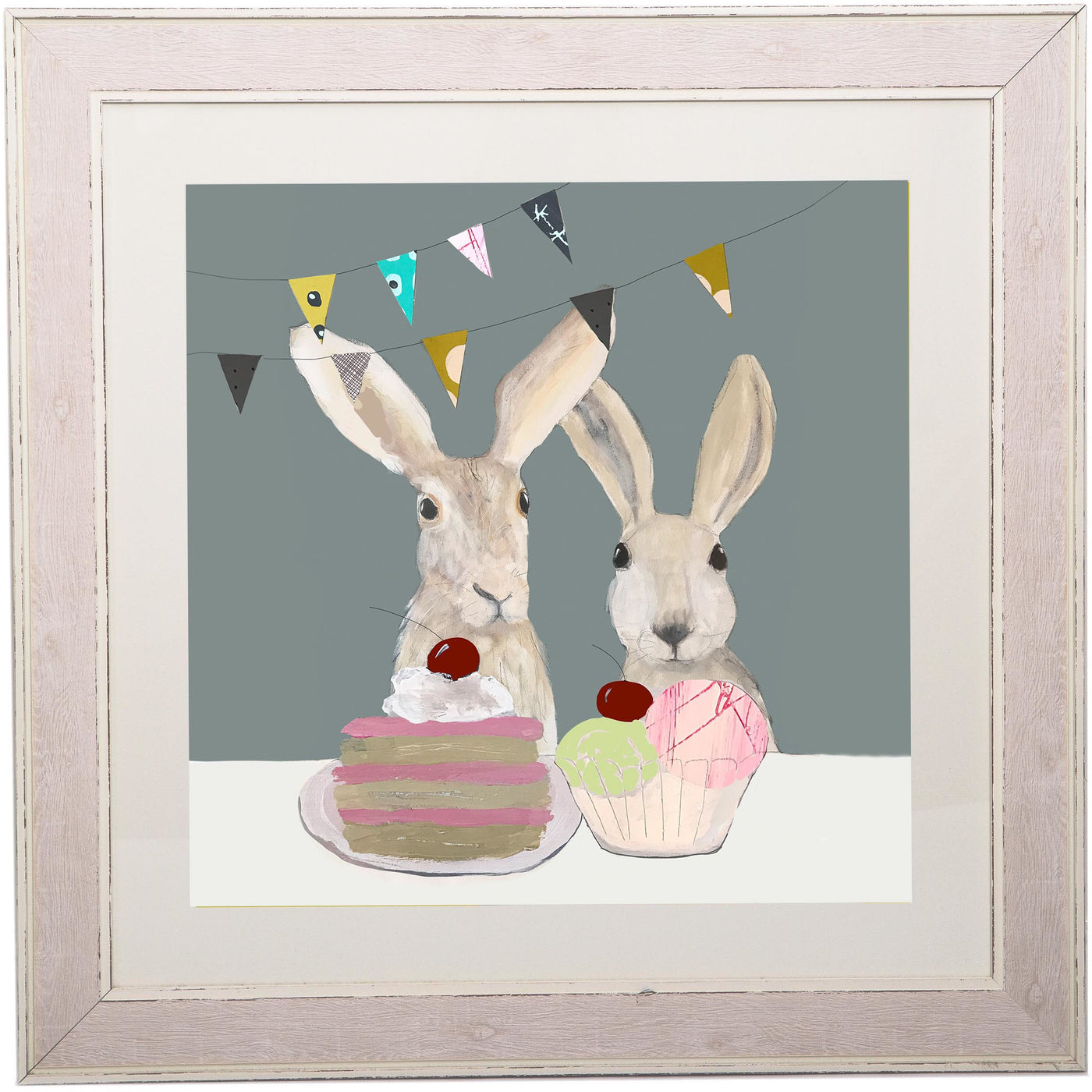 Print Circus Extra Large Framed Print Extra large distressed frame Hares Tea Party Extra Large Framed Print