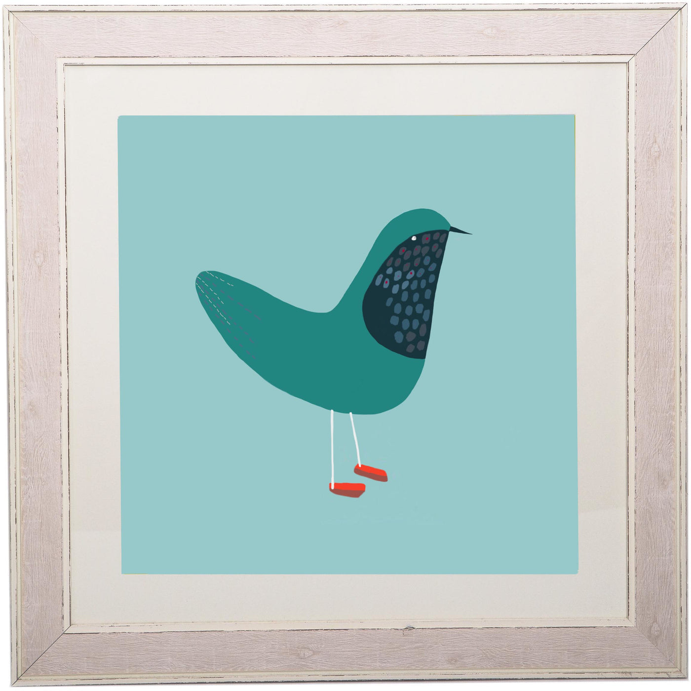 Print Circus Extra Large Framed Print LB01. / XL Square Patterned Bird Extra Large Framed Print