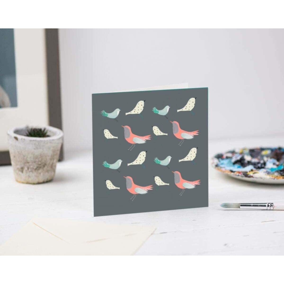 Print Circus Greetings Card LB10 Bird Repeat Greetings Card