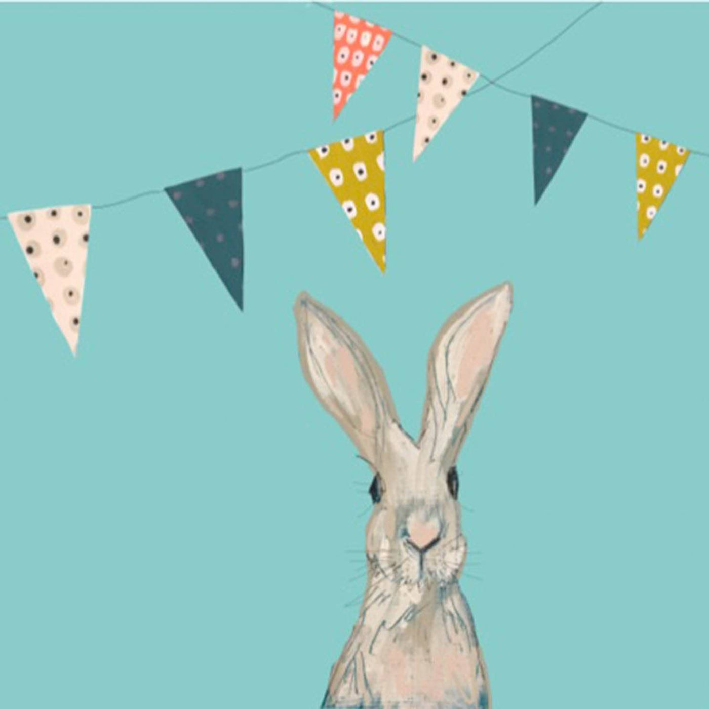 Print Circus Greetings Card PB01. Party Bunny Greetings Cards