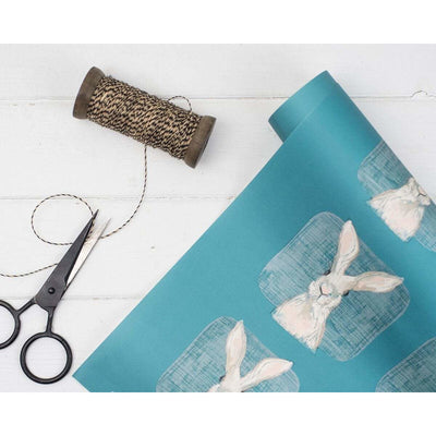 Print Circus Hare with Teal Gift Wrap