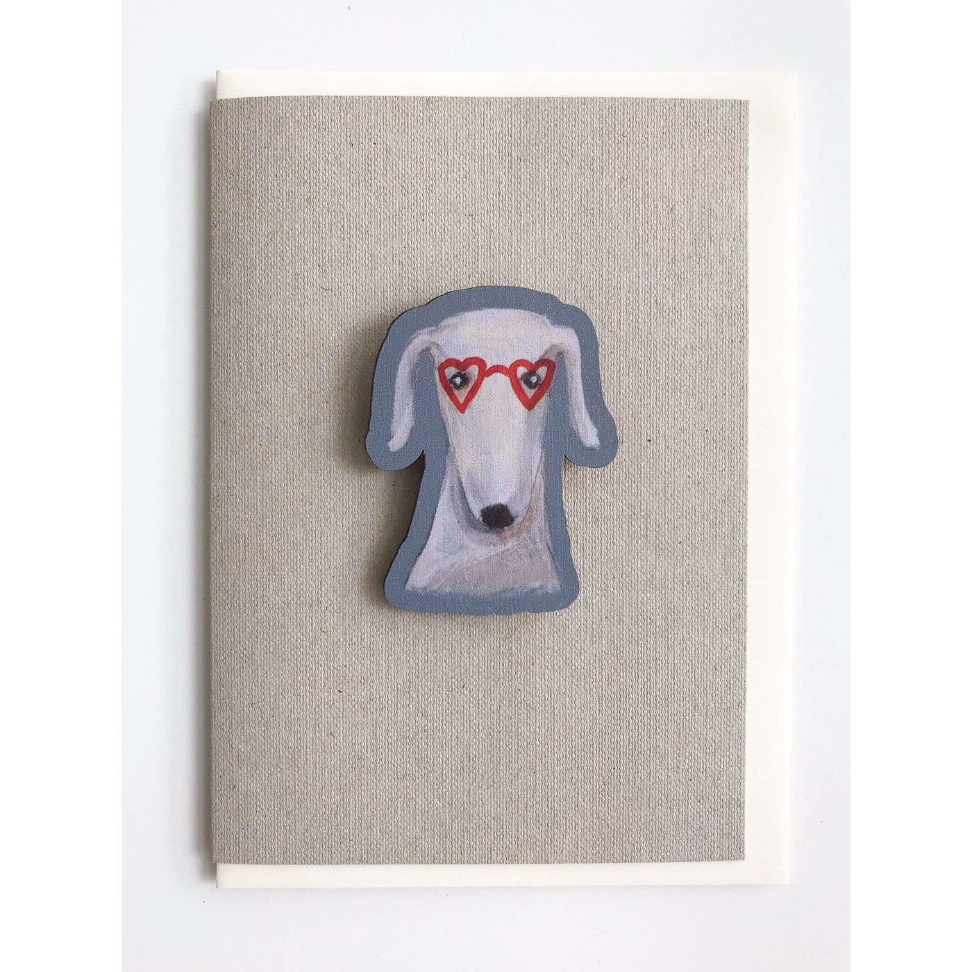 Print Circus Magnet Card MC07-r Heart Shaped Glasses magnet card on recycled