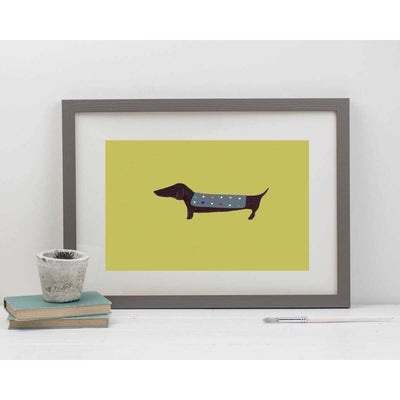 Print Circus Prints A3 frame Silly Sausage print