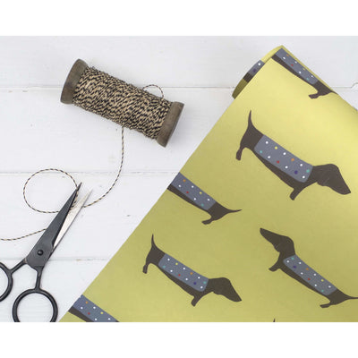 Print Circus Sausage Dog Gift Wrap